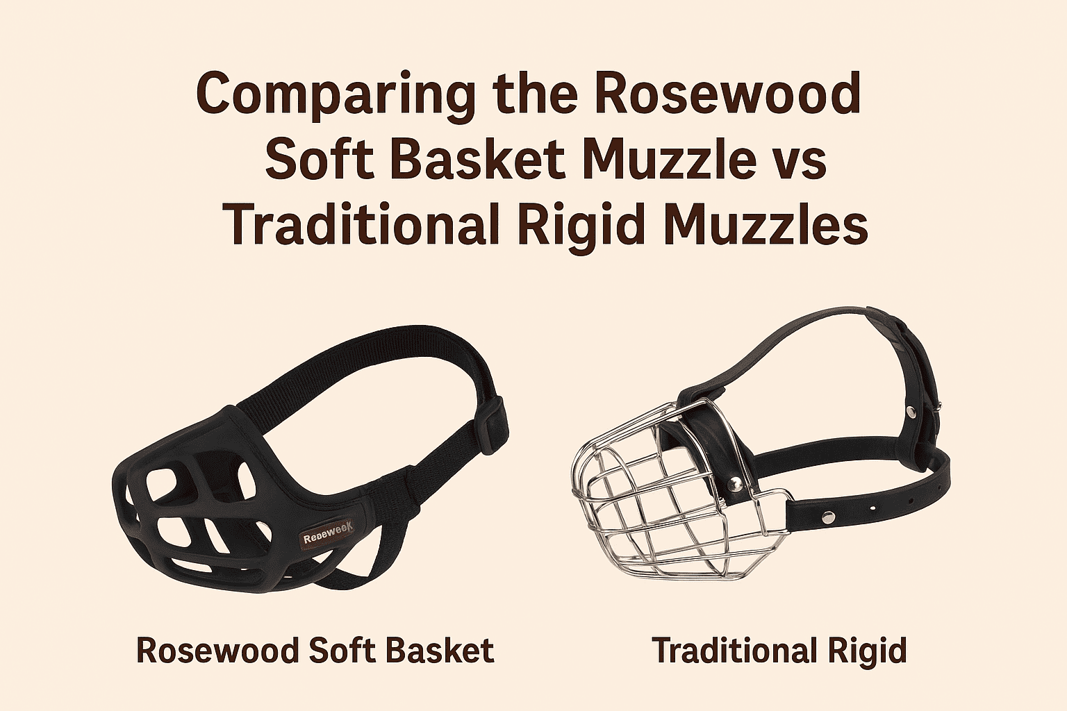 Comparing the Rosewood Soft Basket Muzzle vs Traditional Rigid Muzzles