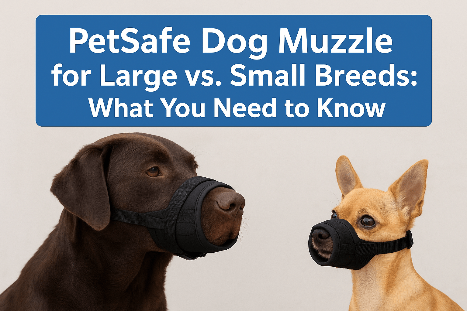 PetSafe Dog Muzzle for Large vs. Small Breeds