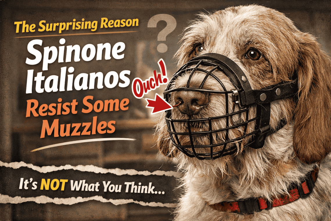 Spinone Italianos Resist Some Muzzles