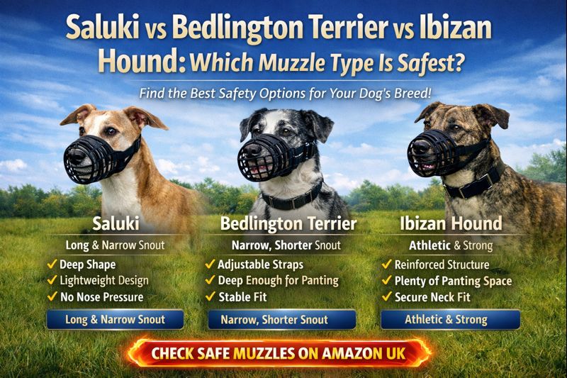 Saluki vs Bedlington Terrier vs Ibizan Hound: Which Muzzle Type Is Safest?