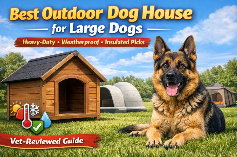 Best Outdoor Dog House for Large Dogs – Heavy-Duty, Weatherproof & Insulated Picks (Vet-Reviewed)