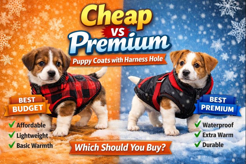 Cheap vs Premium Puppy Coats with Harness Hole – What Should You Buy?